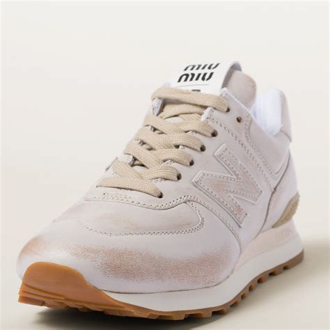 miu miu new balance corduroy|New Balance x Miu Miu 574 striped velvet sneakers.